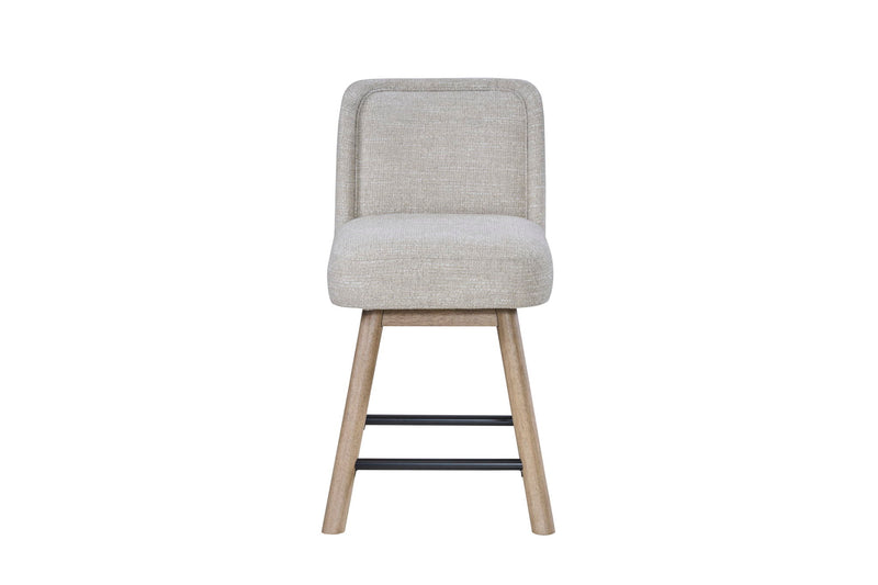 Pagosa - Counter Height Swivel Stool (Set of 2) - English Knotty Oak / Gray