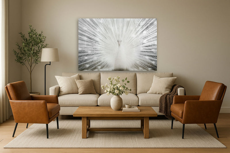 Tempered Glass With Foil & Rhinestones - Peacock - Gray