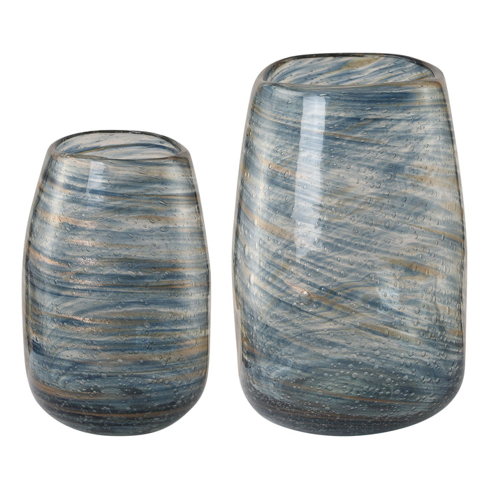 Aurora - Swirl Glass Vases (Set of 2)