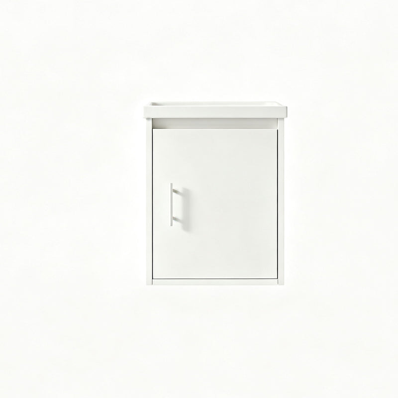 Floating Bathroom Vanity Combo, Wall Mounted Cabinet With Sink & Soft Close Doors For Small Bathrooms