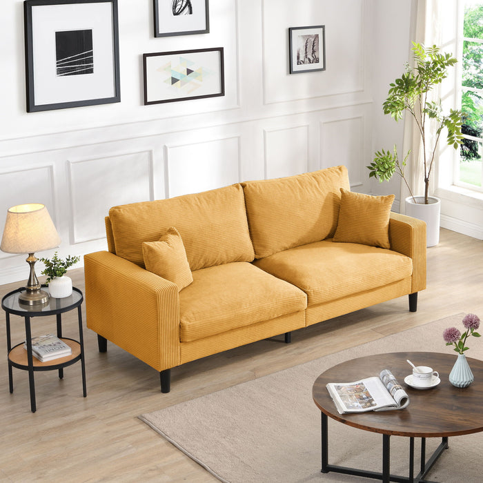 Modern Upholstered 3 Seat Sofa, High Resilience