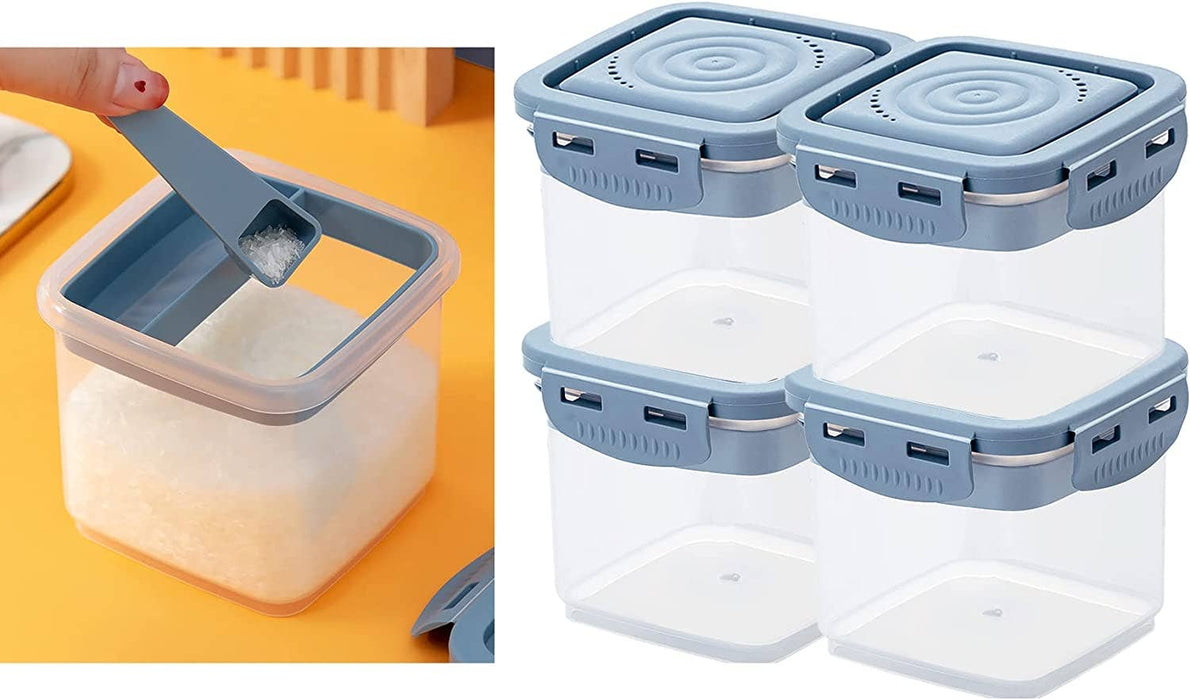 Spice Seasoning Containers with Spoon Leak Proof