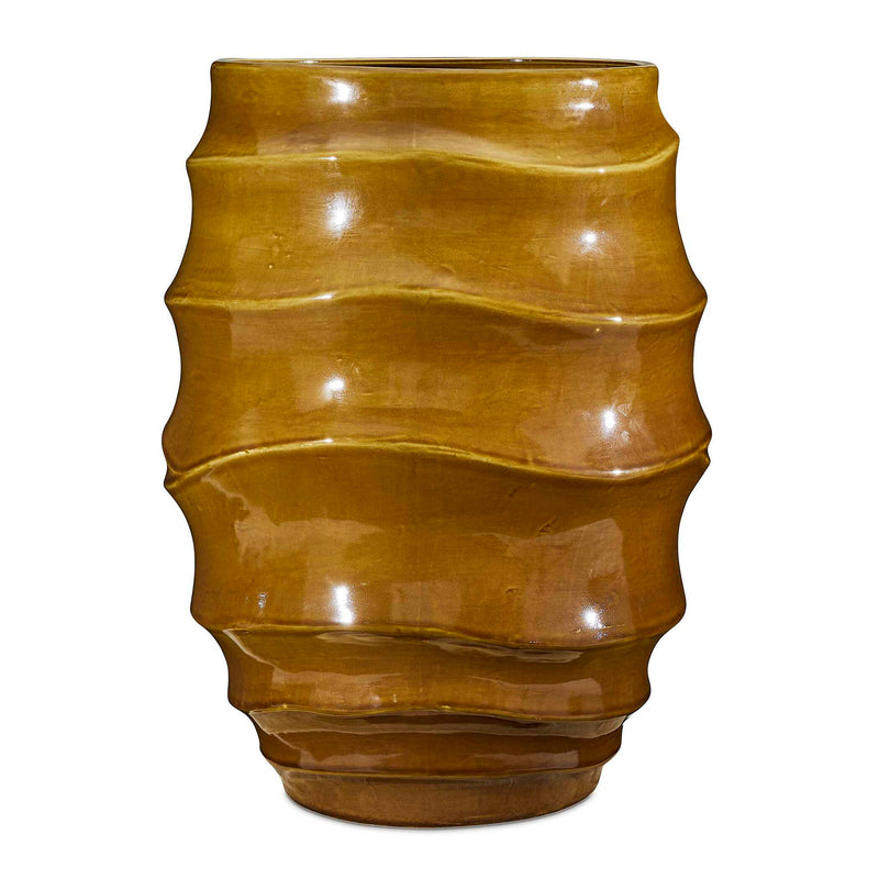 Canyon Wave - Indoor-Outdoor Earthy Planter - Brown