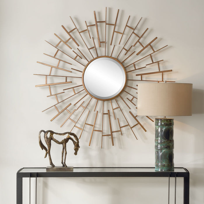 Tangled - Bronze Round Mirror