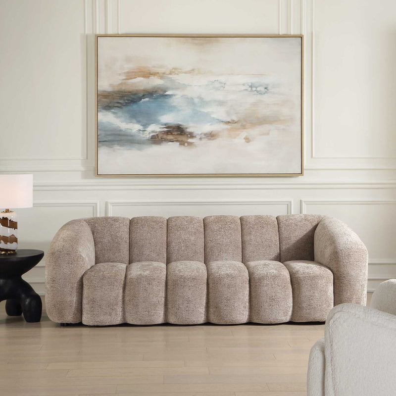 Modella - Upholstered Chenille Sofa - Brown