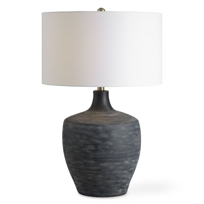 Graphite - Ribbed Table Lamp - Black