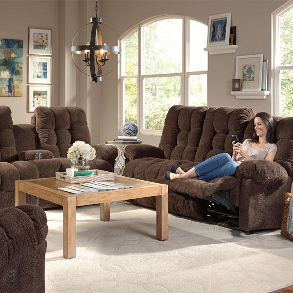 EVERLASTING COLLECTION POWER HEAD TILT RECLINING SOFA- S515RZ4