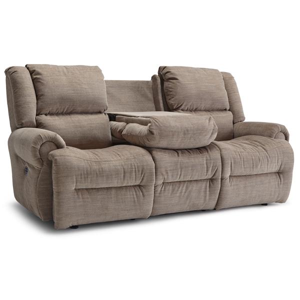 GENET COLLECTION LEATHER POWER RECLINING SOFA W/ FOLD DOWN TABLE- S960CP4