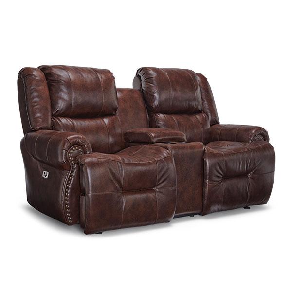 GENET LOVESEAT LEATHER SPACE SAVER LOVESEAT- L960CA4