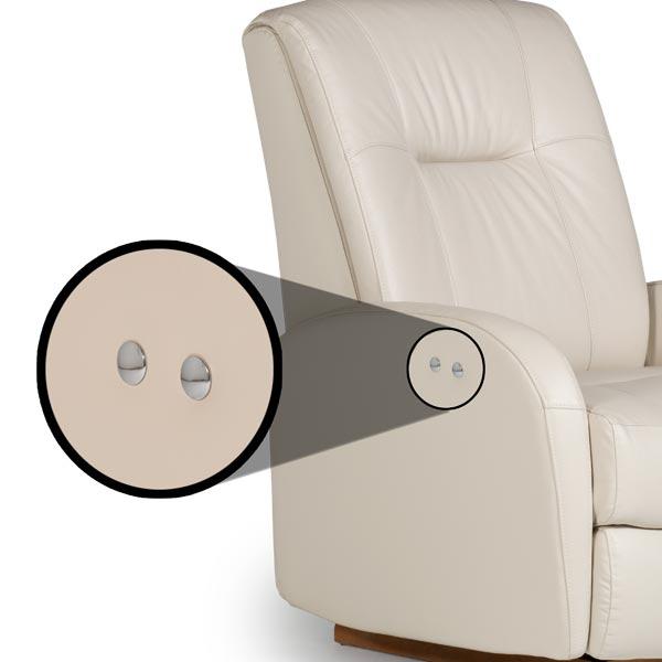 RUDDICK LEATHER SWIVEL GLIDER RECLINER- 2A45LV