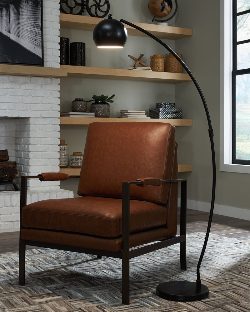 Black Metal Floor Lamp - Floor Model