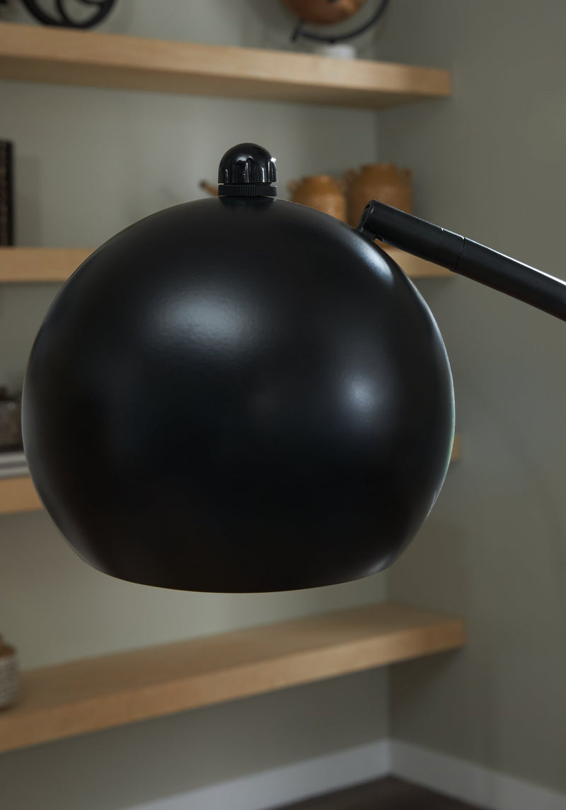 Black Metal Floor Lamp - Floor Model