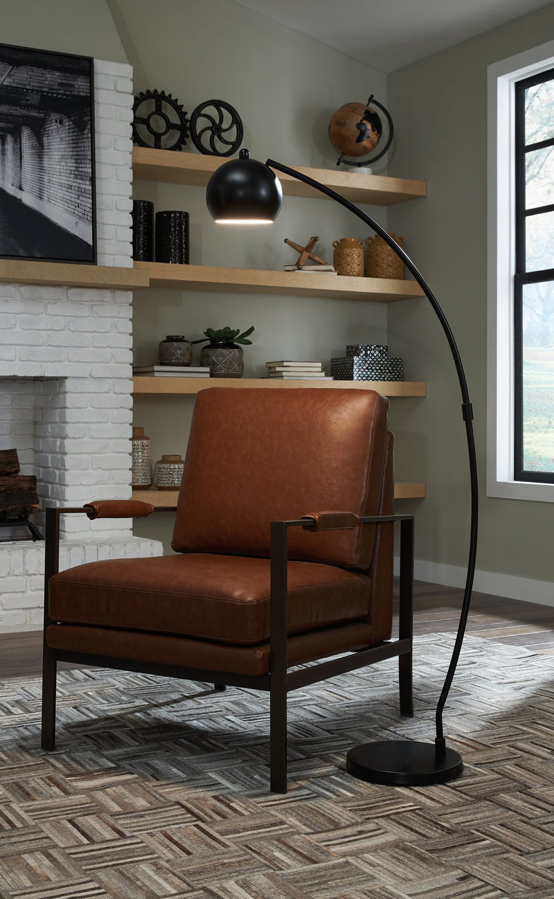 Black Metal Floor Lamp - Floor Model