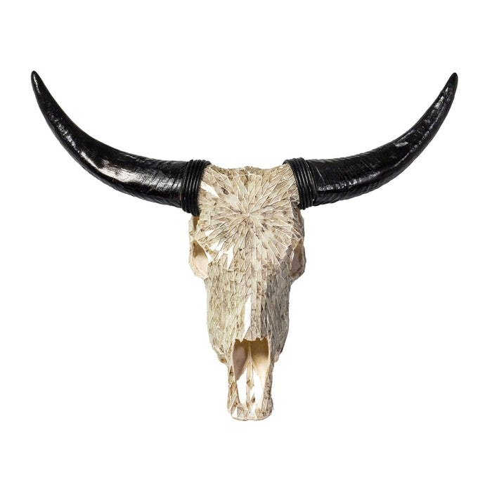 Skull Bliss | Cow Skull - Beige Mirror | Mosaic Finish