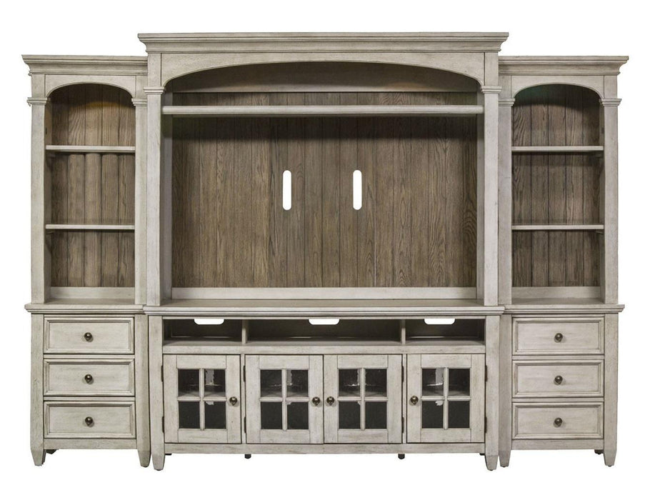 Liberty Heartland 66" Entertainment Center with Piers in Antique White image