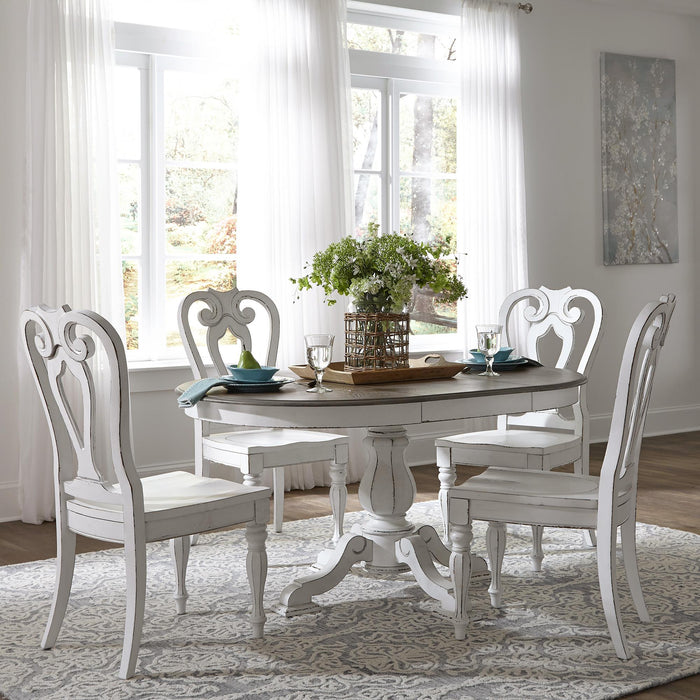 Magnolia Manor 5 Piece Pedestal Table Set image