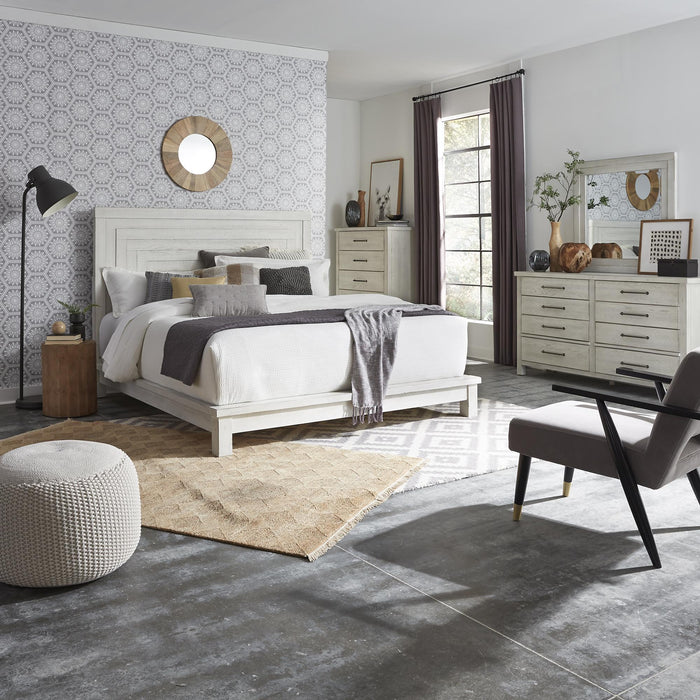 Modern Farmhouse Queen Platform Bed, Dresser & Mirror, Chest image