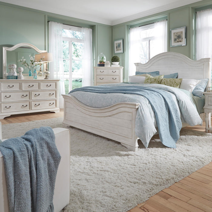 Bayside King California Panel Bed, Dresser & Mirror image