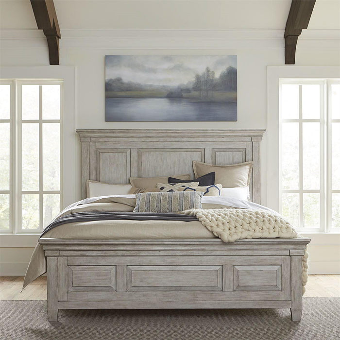 Liberty Furniture Heartland King Panel Bed in Antique White image