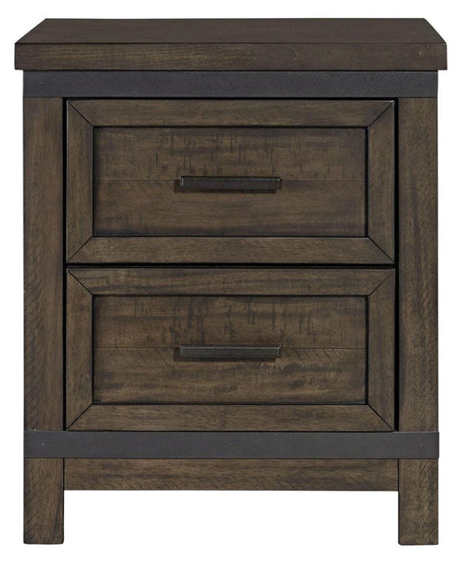 Liberty Furniture Thornwood Hills 2 Drawer Nightstand in Rock Beaten Gray image