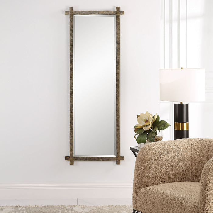 Abanu - Ribbed Gold Dressing Mirror