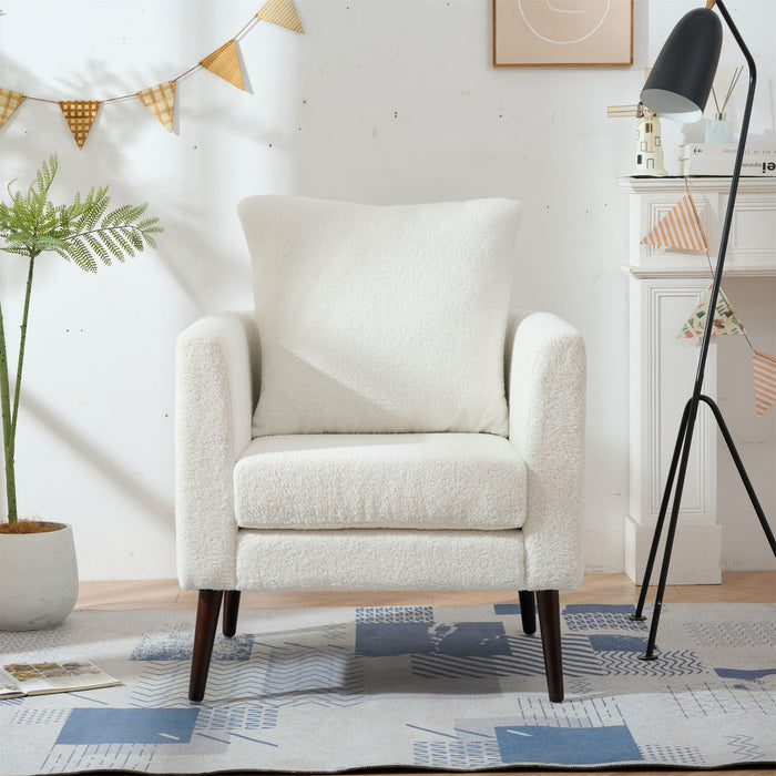 Modern Accent Upholstered Armchair With Pillow
