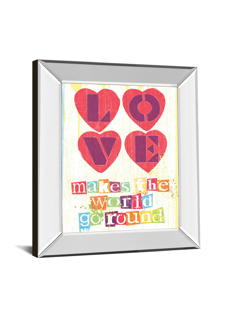 Must Be Love I By Tom Frazier - Mirror Framed Print Wall Art - Purple