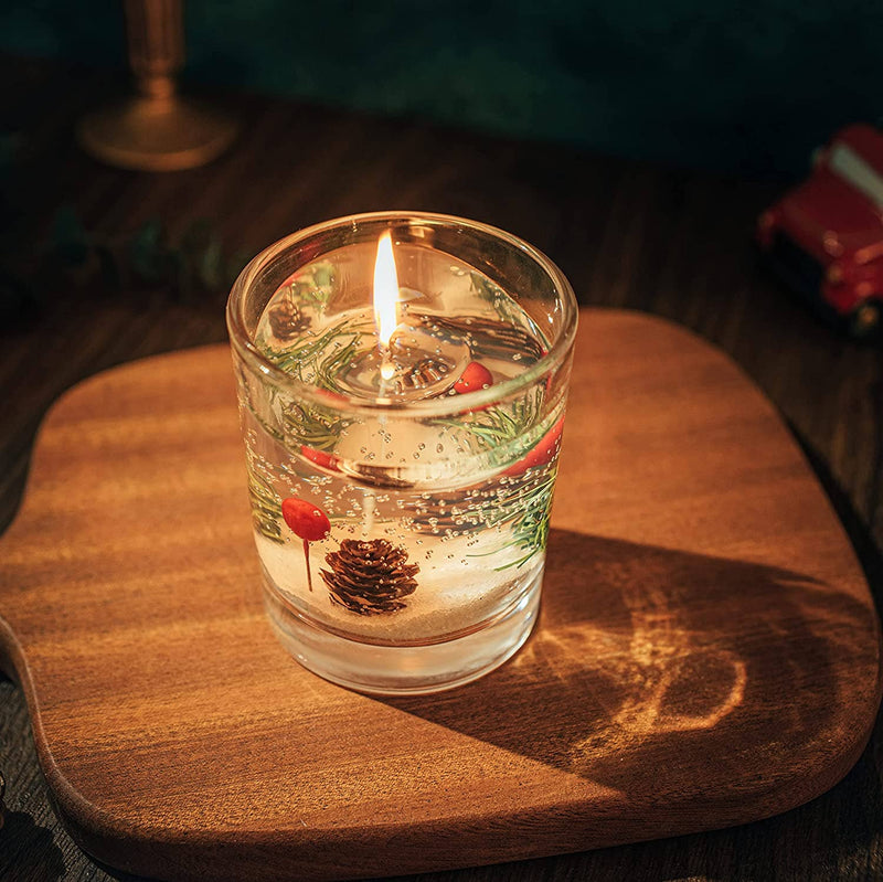 Gute Round Holiday Candle - Fir 3.6" H - 200 Hour Burn Time
