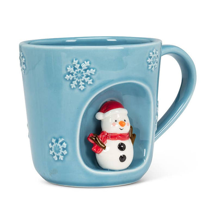 Snowflake Mug with Holiday Characters