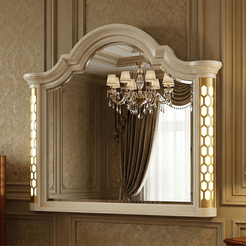 Jasmine - Mirror With Side LED Lighting - Beige