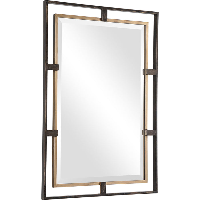 Carrizo - Rectangle Mirror - Gold & Bronze