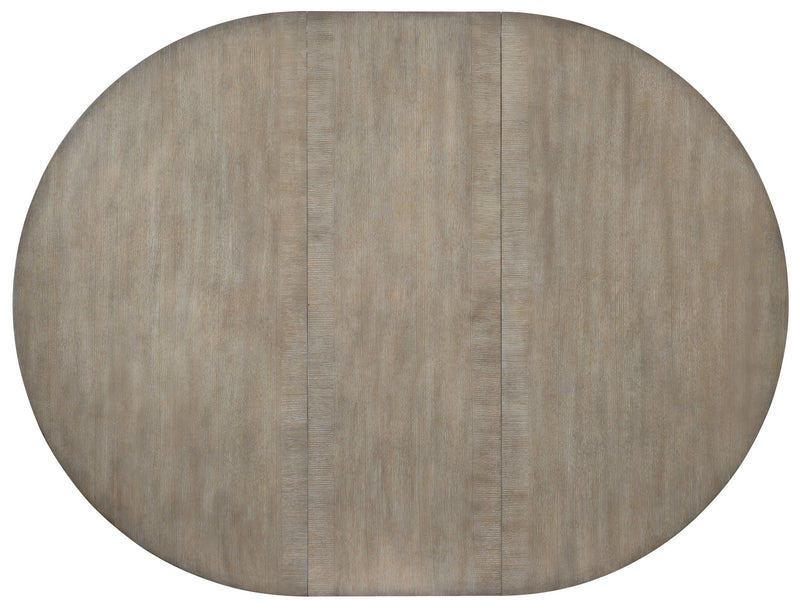 Affinity - 48" Round Pedestal Dining Table With 1-18" Leaf - Dark Gray