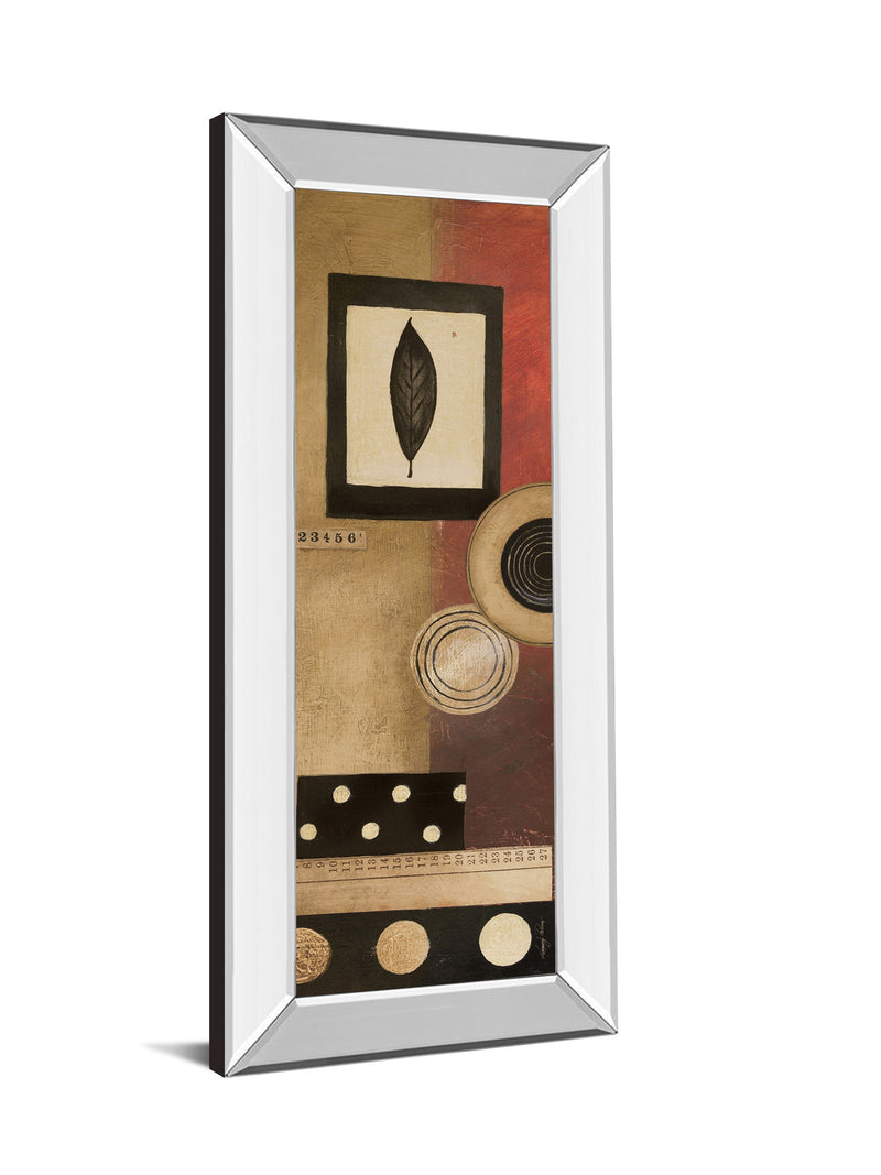 Radius Panel I By Kimberly Poloson - Mirror Framed Print Wall Art - Light Brown