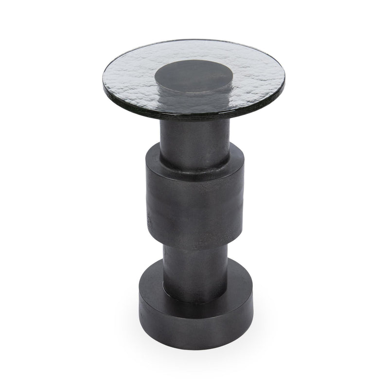 Callen - Round Accent Table - Antique Nickel