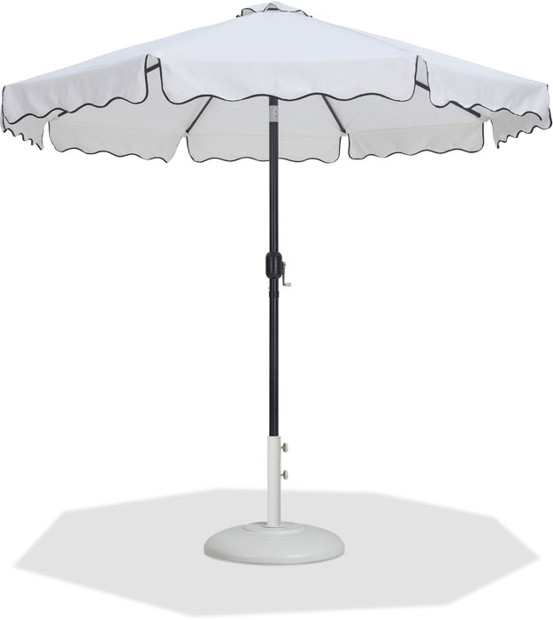 Amalfi - Patio Umbrella - White Base / Black Pole