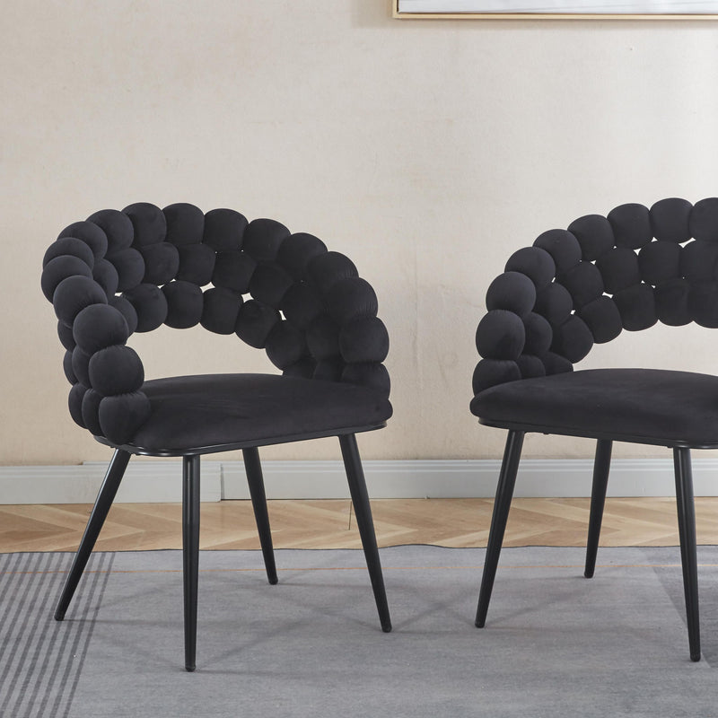 Modern Chair With Tube Legs, Soft Cushions And Comfortable Backrest