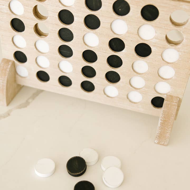 Wood Connect Four Gameboard | 42 Piece Set | 14x10