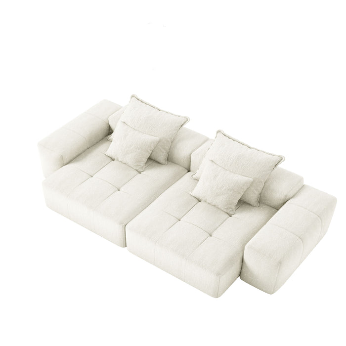 Modern Oversized Diy Combination Modular Sectional Sofa With Pillows