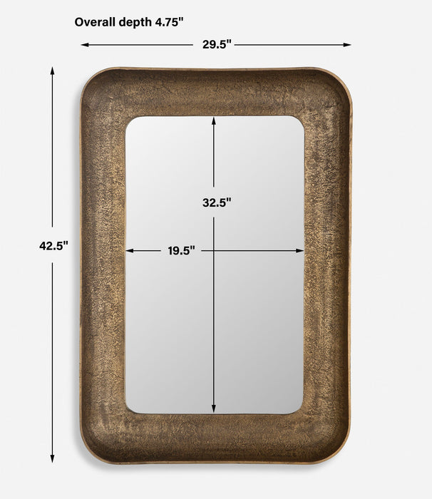 Alvaro - Antique Brass Mirror