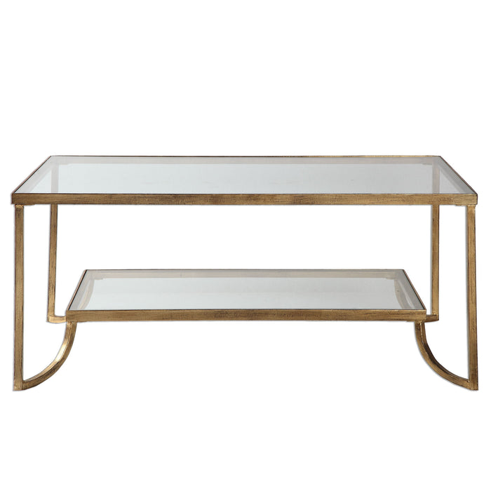 Katina - Leaf Coffee Table - Gold