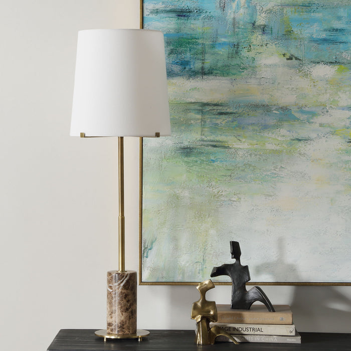 Sepia - Brown Marble Buffet Lamp