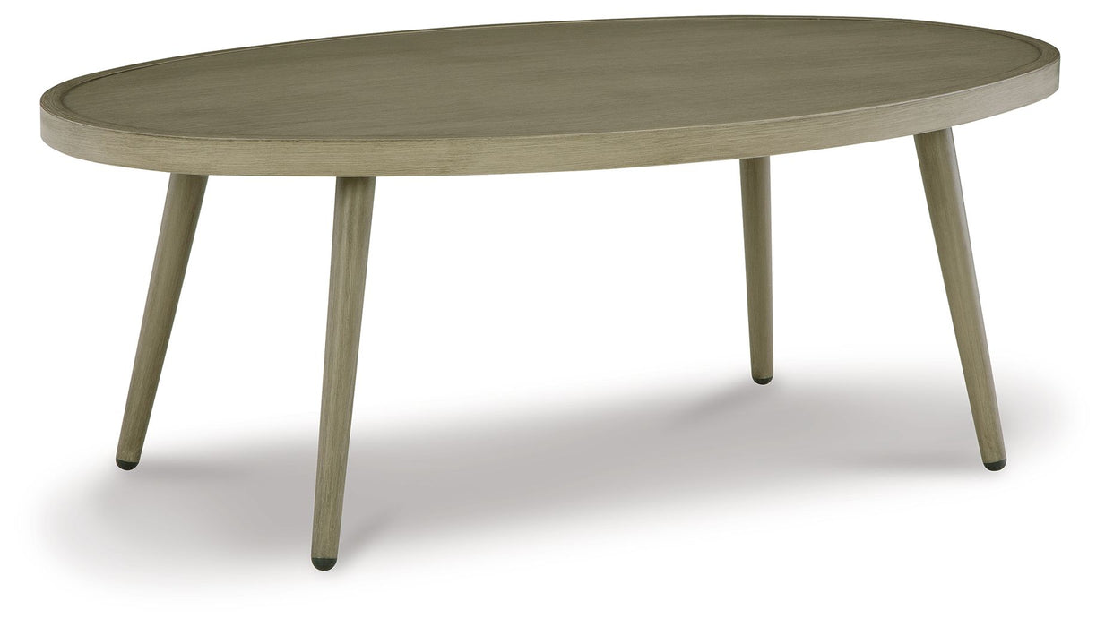 Swiss Valley - Beige - Outdoor Coffee Table With 2 End Tables