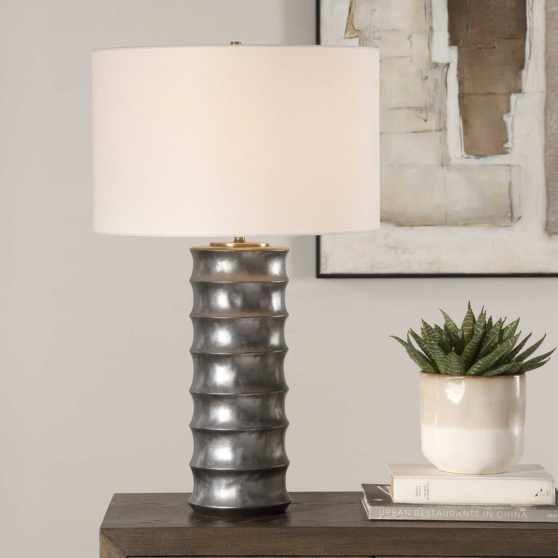 Corvair - Scalloped Table Lamp - Bronze