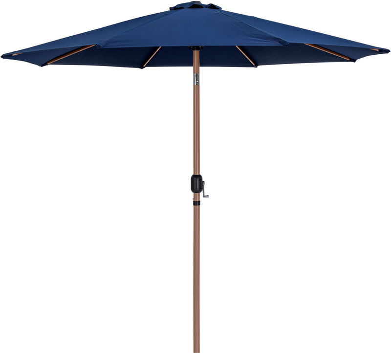 Fiji - Aluminum Patio Umbrella With Square White And Teak Base