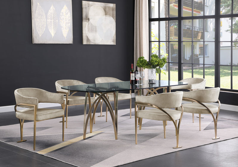 Madelyn - Dining Chair (Set of 2) - Brushed Brass