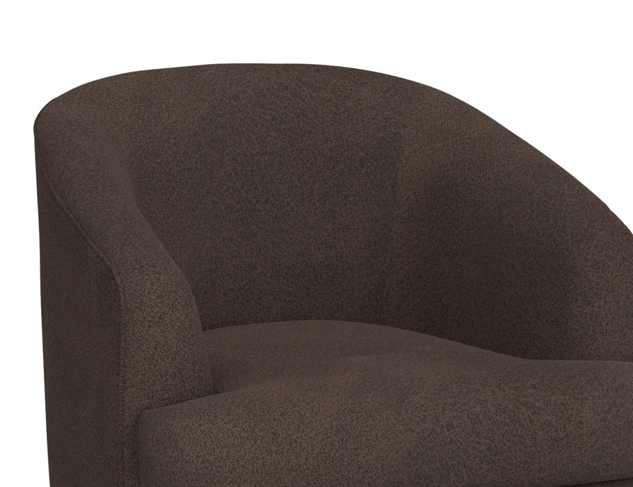 Tumbi - 360 Degree Swivel Accent Chair - Chocolate Brown