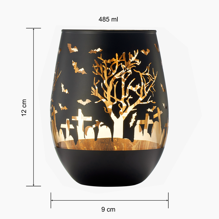 Halloween Themed  Stemless Wine Glass (16 OZ)