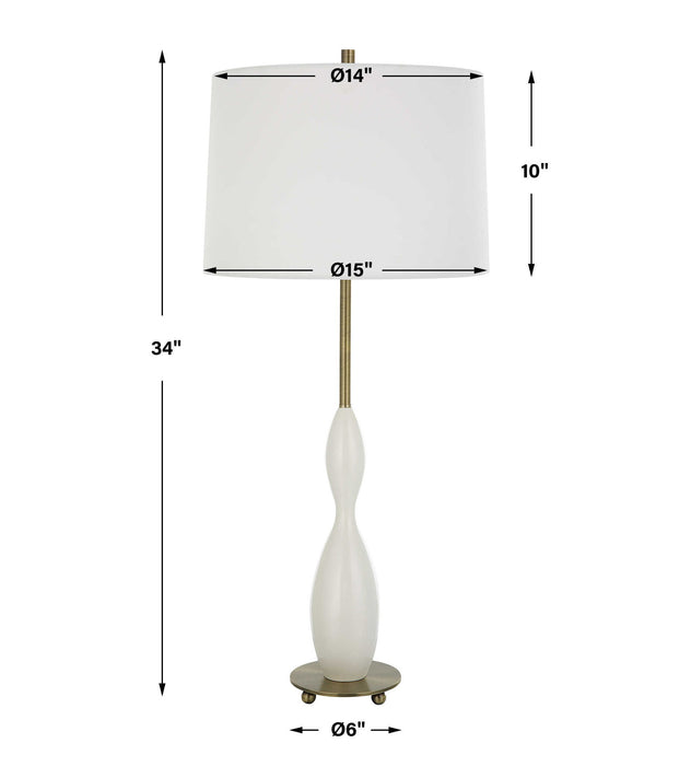 Annora - Glossy Table Lamp - White