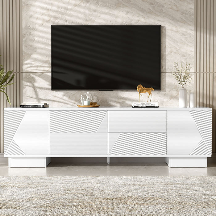 Modern TV Stand With Storage Cabinets, 4 Drawers