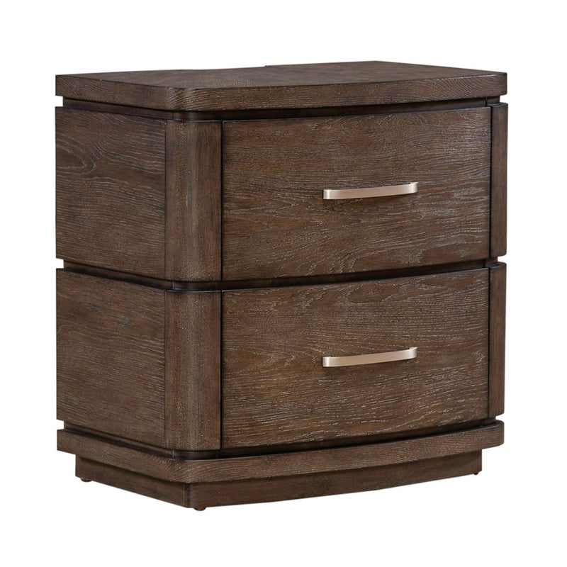 Cascade Falls - Nightstand With Charging Station - Satin Espresso